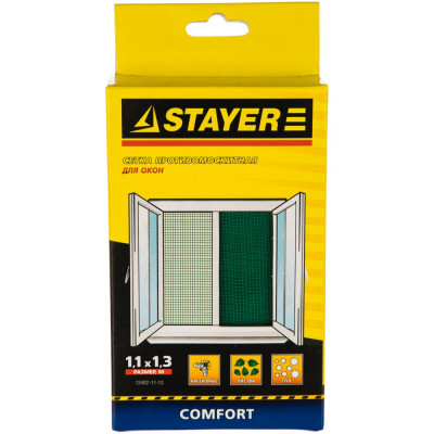 Противомоскитная сетка для окна STAYER COMFORT 12482-11-13