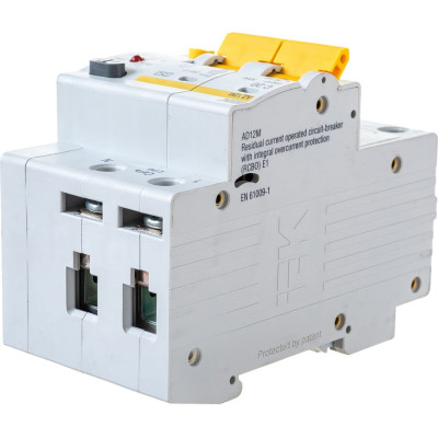 Автоматический дифференциальный выключатель дифференциального тока IEK АД-12М MAD12-2-020-C-030