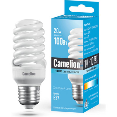 Энергосберегающая лампа Camelion LH20-FS-T2-M/842/E27 10523