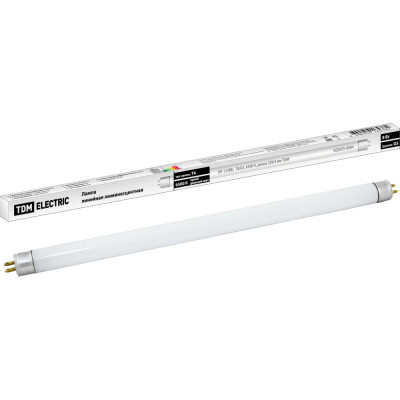 Линейная люминесцентная лампа TDM ЛЛ-12/8Вт, T4/G5, 6500К SQ0355-0004