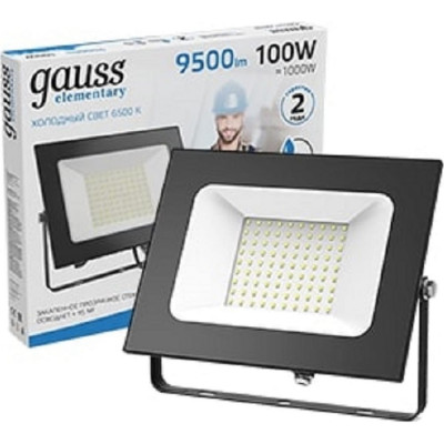 Светодиодный прожектор Gauss LED 100W IP65 6500К 613100100