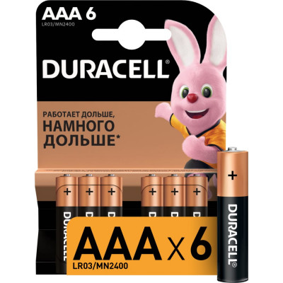 Батарейка Duracell LR03-6BL BASIC Б0014858