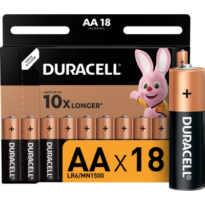 Батарейка Duracell LR6-18BL BASIC Б0014448