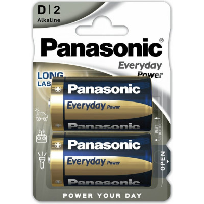Батарейка Panasonic Everyday Power Standard LR20 D 1.5В бл/2 щелочная 5410853024668