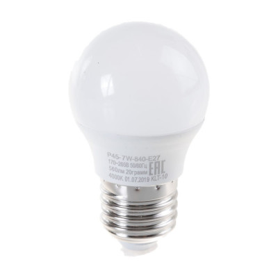 Светодиодная лампа ЭРА LED smd P45-7w-840-E27 Б0020554