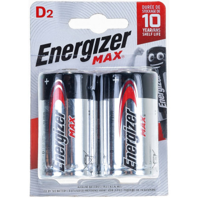 Батарейка Energizer Maximum LR20 D MAX 1.5В бл/2 щелочная 7638900410457