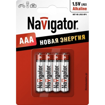 Батарейка Navigator 94 751 NBT-NE-LR03-BP4 4607136947511 149232