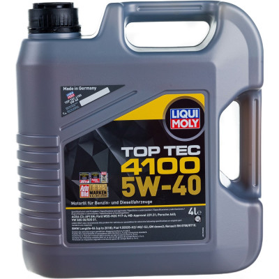 Синтетическое моторное масло LIQUI MOLY Top Tec 4100 5W-40 SN/CF;A3/B4/C3 7547