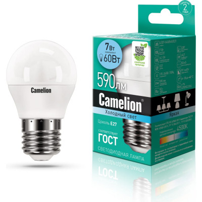 Светодиодная лампа Camelion LED7-G45/845/E27 12072
