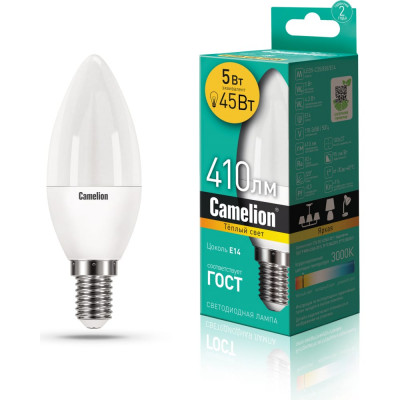 Светодиодная лампа Camelion LED5-C35/830/E14 12031