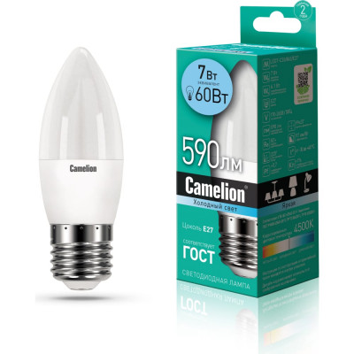 Светодиодная лампа Camelion LED7-C35/845/E27 12078