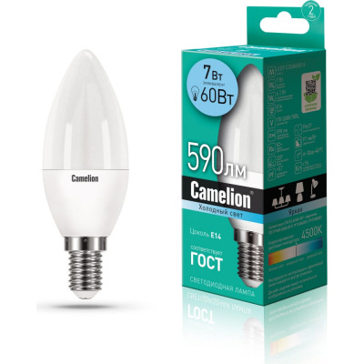 Светодиодная лампа Camelion LED7-C35/845/E14 12074