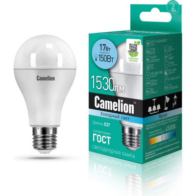 Светодиодная лампа Camelion LED17-A65/845/E27 12309