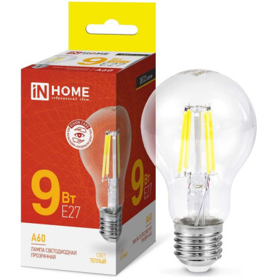 Светодиодная лампа IN HOME LED-A60-deco 4690612008066