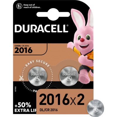 Литиевые батарейки Duracell CR2016-2BL Б0037271