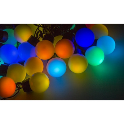 Гирлянда Neon-Night мультишарики d=25 мм 5м темно-зеленый ПВХ, 25LED RGB 303-559