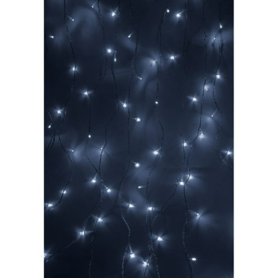 Гирлянда Neon-Night ДОЖДЬ занавес 1,5х1,5 м, прозрачный ПВХ, 144LED белые IP20 235-035