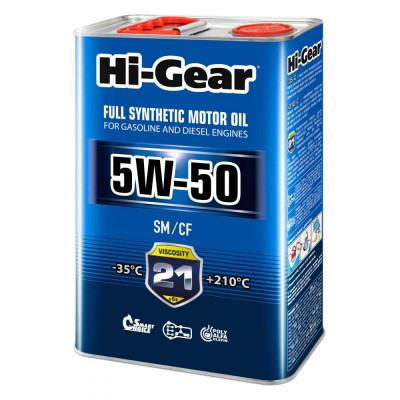 Синтетическое моторное масло Hi-Gear 5W-50 SM/CF HG0554