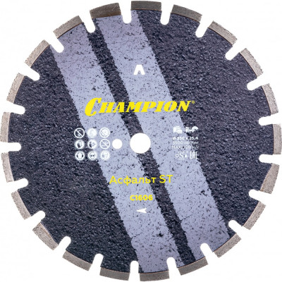 Алмазный диск по асфальту, бетону, свежему бетону Champion Asphafight ST C1606