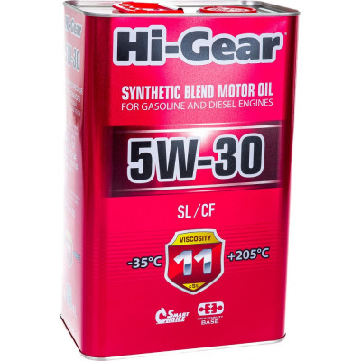 Полусинтетическое моторное масло Hi-Gear 5W-30 SL/CF HG1134