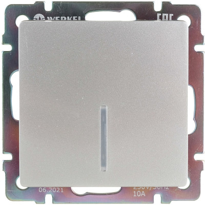 Проходной одноклавишный выключатель WERKEL WL06-SW-1G-2W-LED a029825