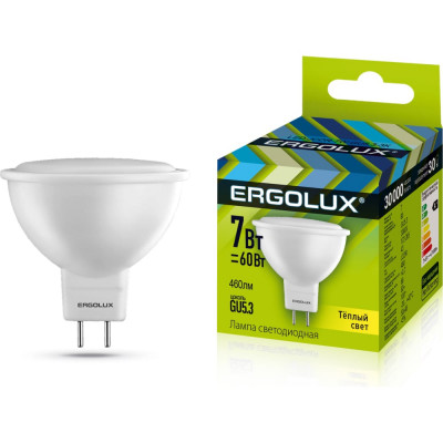 Светодиодная лампа Ergolux JCDR LED-JCDR-7W-GU5.3-3K 172-265В 12158