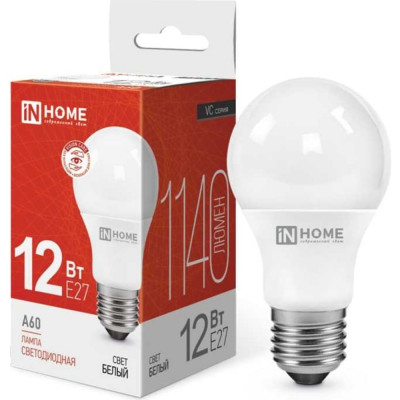 Светодиодная лампа IN HOME LED-A60-VC 4690612020242