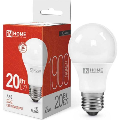 Светодиодная лампа IN HOME LED-A65-VC 4690612020303