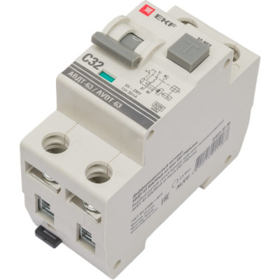 Автоматический дифференциальный выключатель EKF АВДТ-63 DA63-32-30