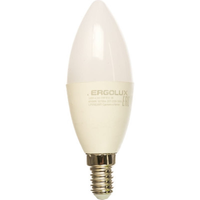Светодиодная лампа Ergolux LED-C35-11W-E14-6K Свеча 13620