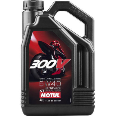 Моторное масло для мотоциклов MOTUL 300 V 4T FL Road Racing SAE 5W40 104115