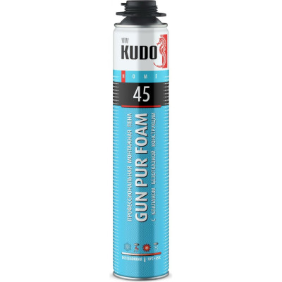Профессиональная всесезонная полиуретановая монтажная пена KUDO HOME 45 KUPHP10U45