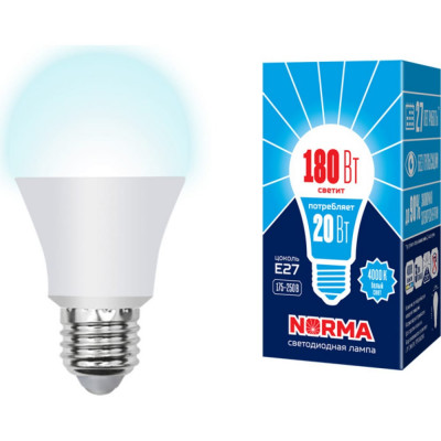 Светодиодная лампа Volpe LED-A65-20W/NW/E27/FR/NR UL-00004029