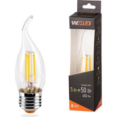 Светодиодная лампа Wolta LED FILAMENT 25YCDFT5E27