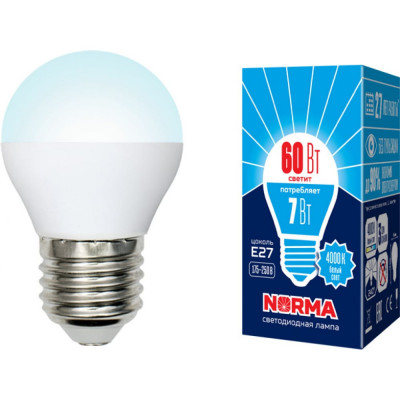 Светодиодная лампа Volpe LED-G45-7W/NW/E27/FR/NR UL-00003822