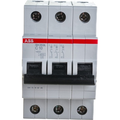 Трехполюсной автоматический выключатель ABB SH203L 2CDS243001R0104