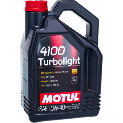 Моторное масло MOTUL 4100 Turbolight 10W40 109462