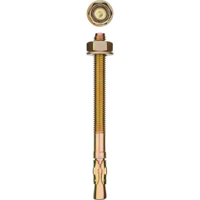 Клиновой желтопассивированный анкер ЗУБР М12x115 мм (25 шт.) 302032-12-115
