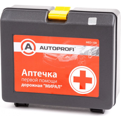 Дорожная аптечка первой помощи AUTOPROFI MED-100