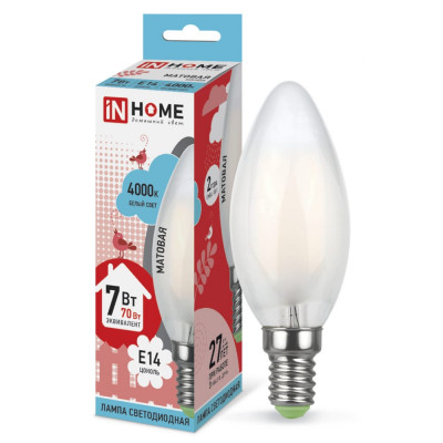 Светодиодная лампа IN HOME LED-СВЕЧА-deco 4690612006789