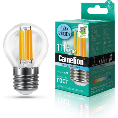 Светодиодная лампа Camelion LED12-G45-FL/845/E27 13715