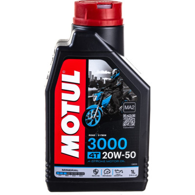 Моторное масло для мотоциклов MOTUL 3000 4T SAE 20W50 107318