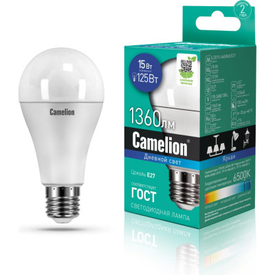 Светодиодная лампа Camelion LED15-A60/865/E27 12713