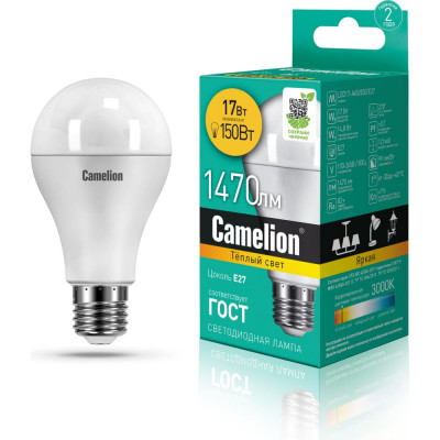 Светодиодная лампа Camelion LED17-A65/830/E27 12308