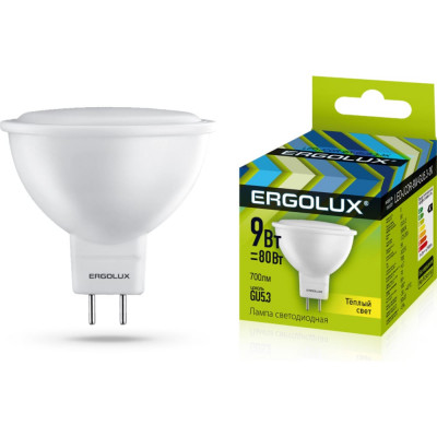 Светодиодная лампа Ergolux LED-JCDR-9W-GU5.3-3K 13624