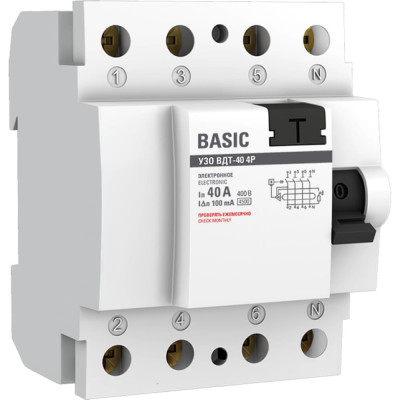 Электронное устройство защитного отключения EKF ВД-40 Basic elcb-4-40-100e-sim