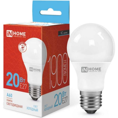 Светодиодная лампа IN HOME LED-A60-VC 4690612020310