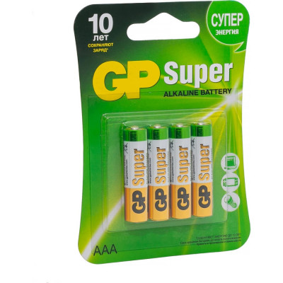 Алкалиновые батарейки GP Super Alkaline 24A-2CR4
