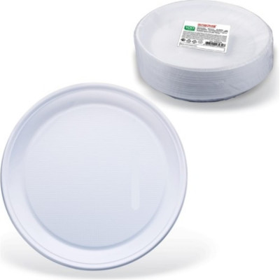 Одноразовые тарелки ЛАЙМА Стандарт 602649