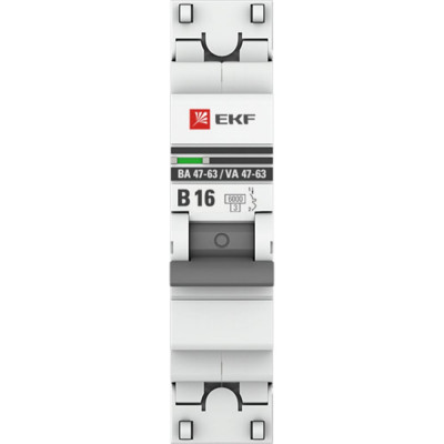 Автоматический выключатель EKF PROxima ВА 47-63 mcb4763-6-1-16B-pro